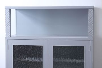 アンティーク家具　アンティーク 2杯引き出し付きペイント本棚(収納棚)