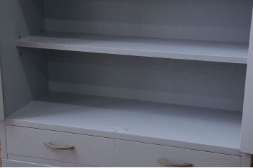 アンティーク家具　アンティーク 2杯引き出し付きペイント本棚(収納棚)