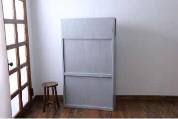 アンティーク家具　アンティーク 2杯引き出し付きペイント本棚(収納棚)