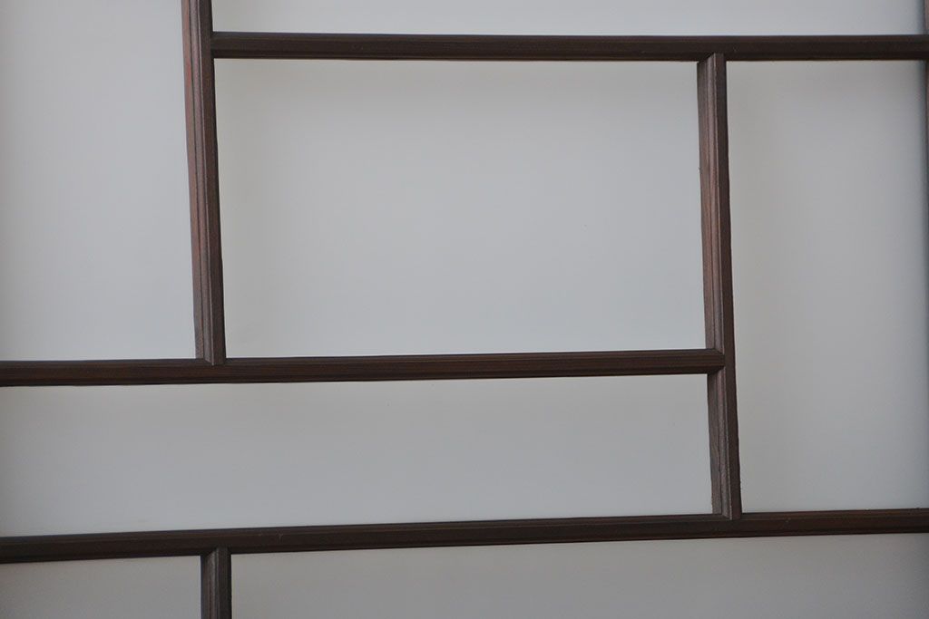 大正ロマン　珍しい凝ったデザインのすりガラス戸(窓)