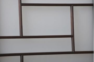 大正ロマン　珍しい凝ったデザインのすりガラス戸(窓)