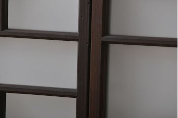 大正ロマン　珍しい凝ったデザインのすりガラス戸(窓)