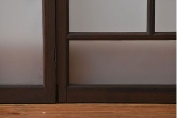 大正ロマン　珍しい凝ったデザインのすりガラス戸(窓)