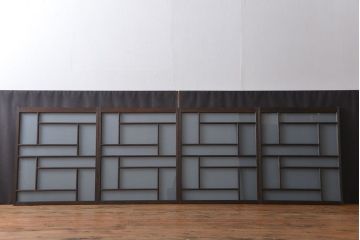 大正ロマン　珍しい凝ったデザインのすりガラス戸(窓)