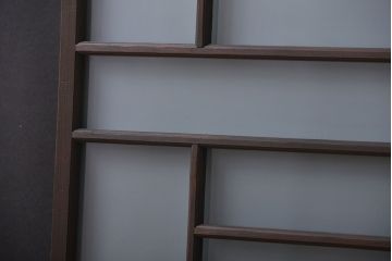 大正ロマン　珍しい凝ったデザインのすりガラス戸(窓)