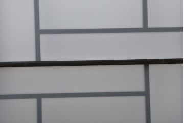 大正ロマン　珍しい凝ったデザインのすりガラス戸(窓)