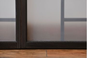 大正ロマン　珍しい凝ったデザインのすりガラス戸(窓)