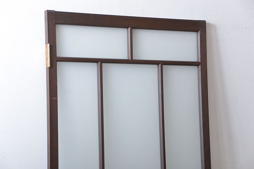 大正ロマン すりガラス入りガラスドア