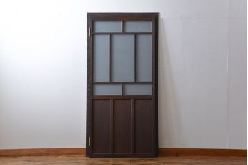 大正ロマン すりガラス入りガラスドア