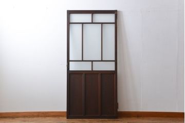 大正ロマン すりガラス入りガラスドア