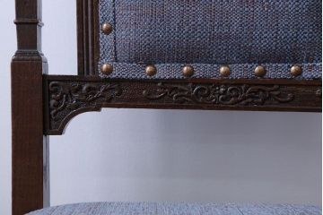アンティーク家具　特上!イギリスアンティーク　オーク材　彫刻が美麗なチェア