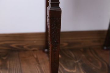 アンティーク家具　特上!イギリスアンティーク　オーク材　彫刻が美麗なチェア