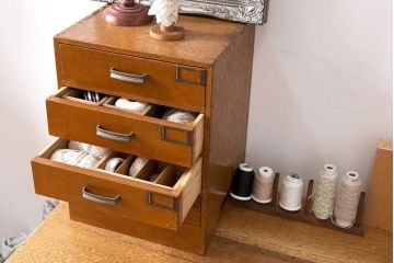 レトロ家具　昭和レトロ ネームプレート!小さな小引き出し