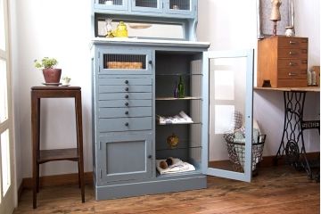 アンティーク家具　アンティークペイント　デンタルキャビネット