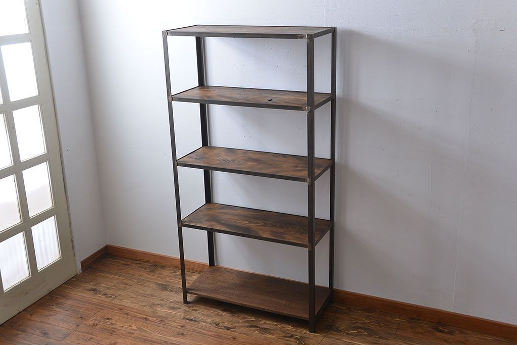 シンプルなラフジュ工房オリジナルアイアンラック(1)小