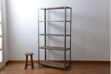 シンプルなラフジュ工房オリジナルアイアンラック(2)小