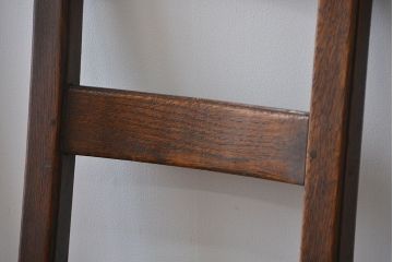 アンティーク家具　イギリスアンティーク オーク材　シックなダイニングチェア2脚セット(2)