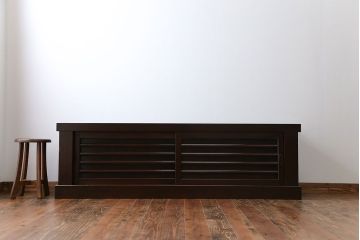 アンティーク家具　古民具・骨董 テレビ台にぴったり!水屋箪笥ローボード(テレビ台、キャビネット、収納棚)