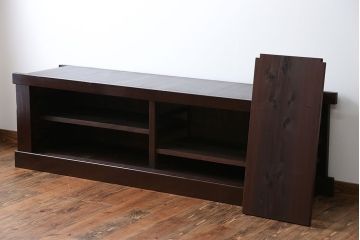 アンティーク家具　古民具・骨董 テレビ台にぴったり!水屋箪笥ローボード(テレビ台、キャビネット、収納棚)