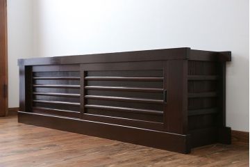 アンティーク家具　古民具・骨董 テレビ台にぴったり!水屋箪笥ローボード(テレビ台、キャビネット、収納棚)