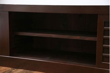 アンティーク家具　古民具・骨董 テレビ台にぴったり!水屋箪笥ローボード(テレビ台、キャビネット、収納棚)
