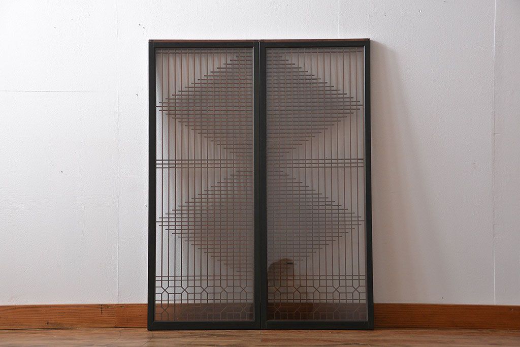 古民具・骨董　書院戸2枚セット(1)