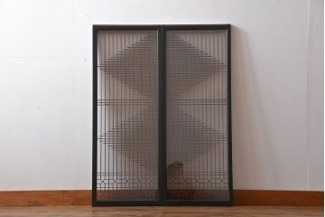 古民具・骨董　書院戸2枚セット(1)