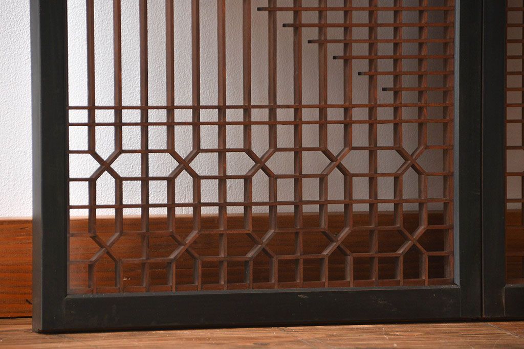 古民具・骨董　書院戸2枚セット(1)