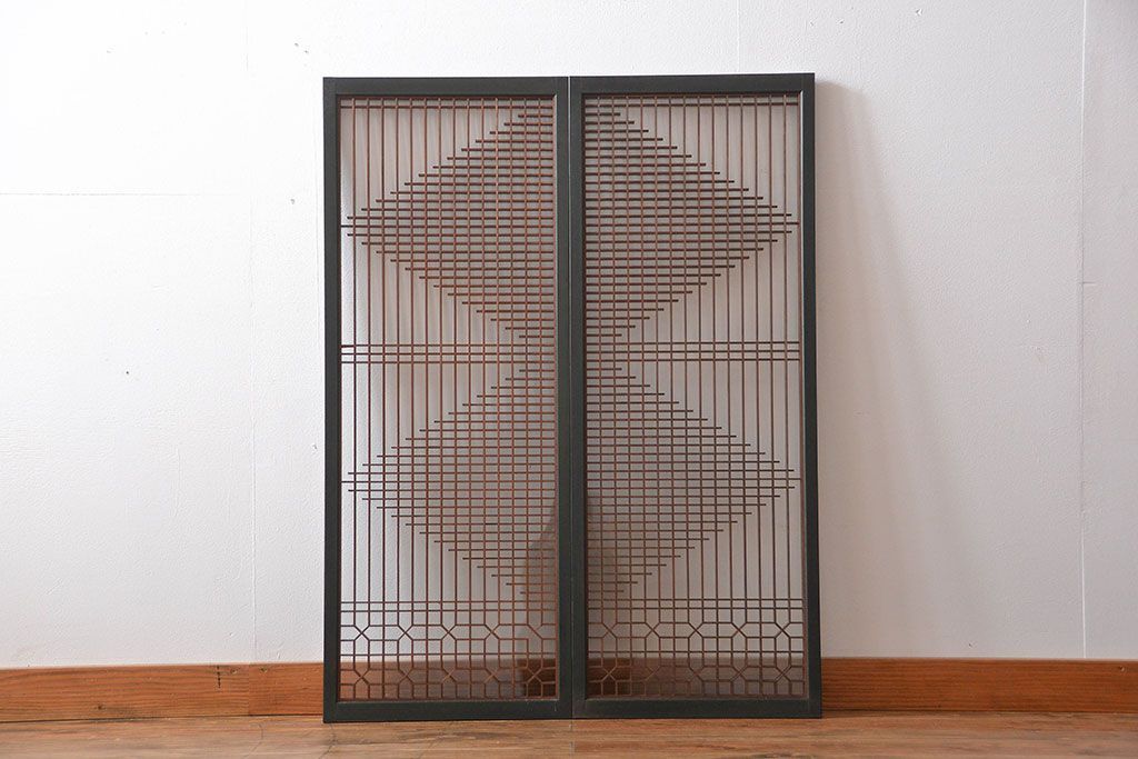 古民具・骨董　書院戸2枚セット(1)