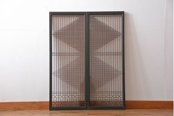 古民具・骨董　書院戸2枚セット(1)