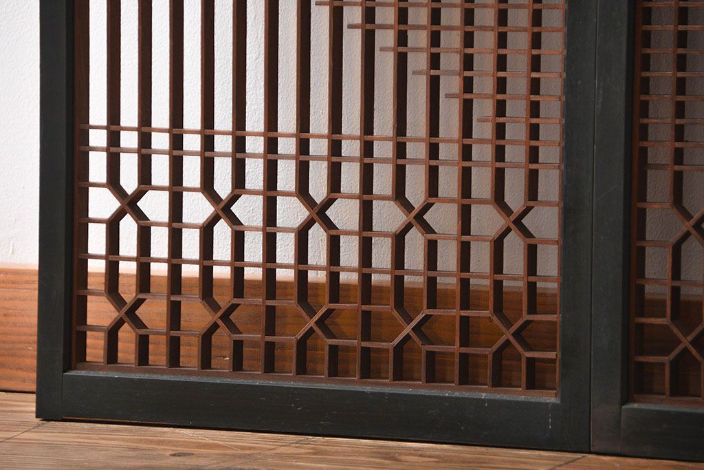 古民具・骨董　書院戸2枚セット(1)