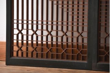 古民具・骨董　書院戸2枚セット(1)