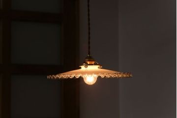 イギリスアンティーク　フリルシェード照明(2)