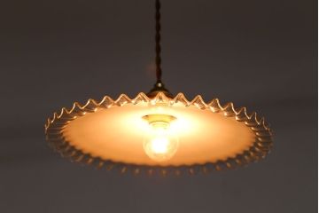 イギリスアンティーク　フリルシェード照明(2)