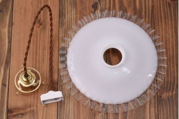 イギリスアンティーク　フリルシェード照明(2)