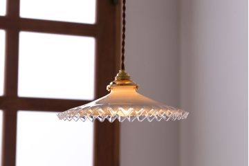 イギリスアンティーク　かわいいフリルシェード照明(3)