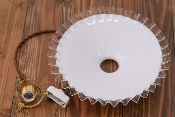 イギリスアンティーク　かわいいフリルシェード照明(3)