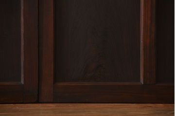 大正ロマン　色ガラス入り幾何学模様の引き戸4枚セット(1)