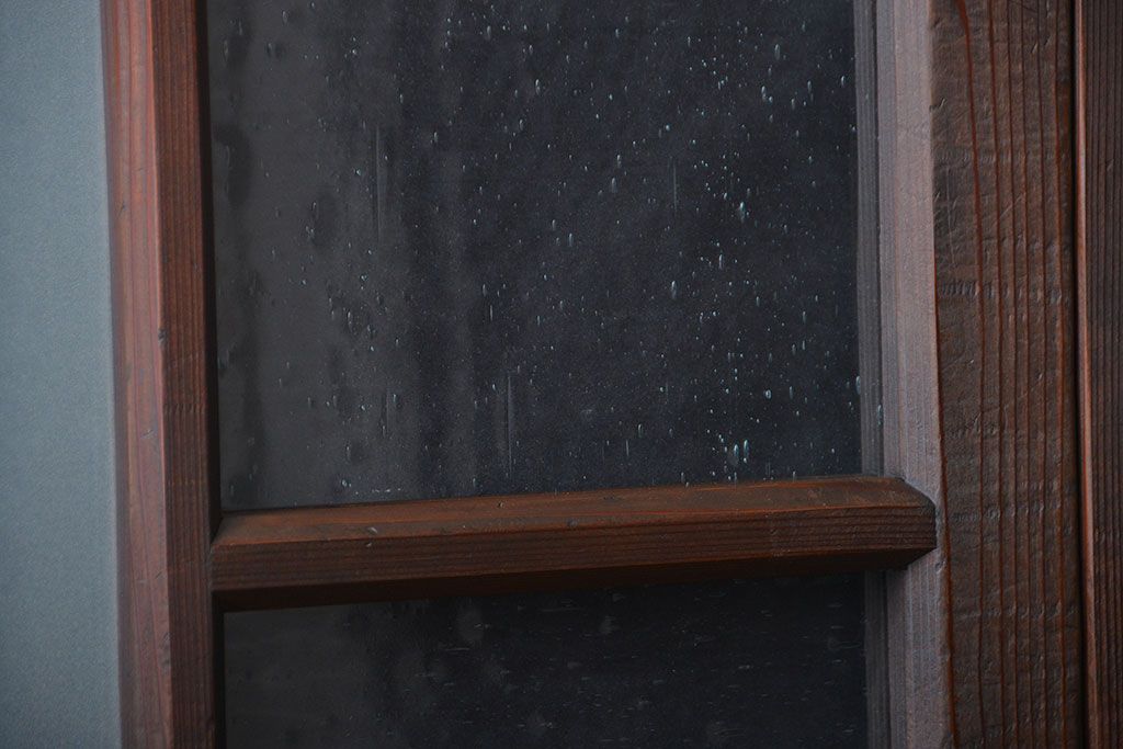 大正ロマン　色ガラス入り幾何学模様の引き戸4枚セット(1)