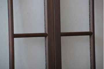 大正ロマン　色ガラス入り幾何学模様の引き戸4枚セット(2)