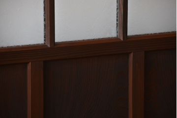 大正ロマン　色ガラス入り幾何学模様の引き戸4枚セット(2)