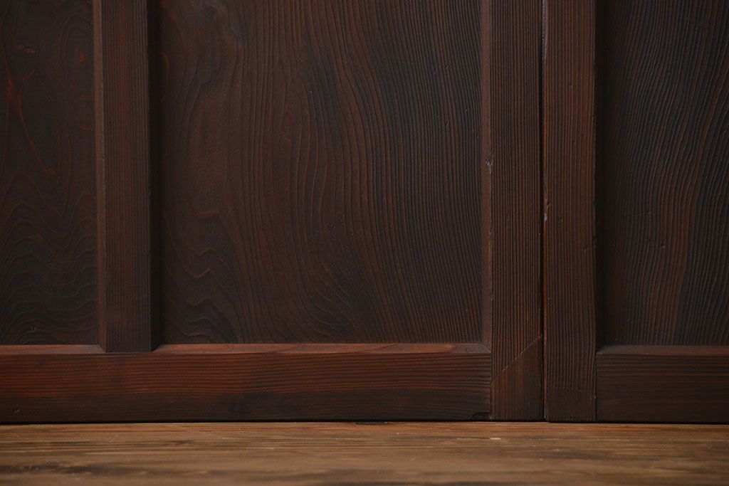 大正ロマン　色ガラス入り幾何学模様の引き戸4枚セット(2)