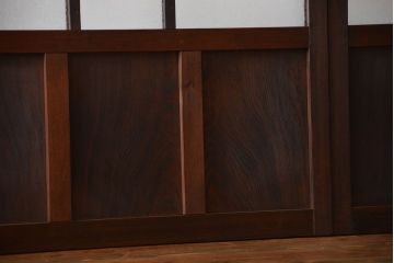 大正ロマン　色ガラス入り幾何学模様の引き戸4枚セット(2)