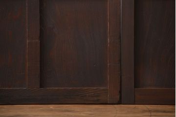 大正ロマン　色ガラス入り幾何学模様の引き戸4枚セット(2)