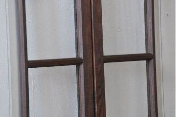 大正ロマン　色ガラス入り幾何学模様の引き戸4枚セット(3)