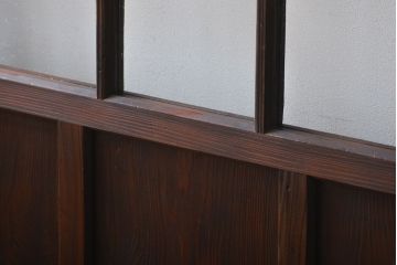 大正ロマン　色ガラス入り幾何学模様の引き戸4枚セット(3)