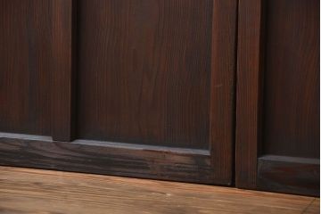 大正ロマン　色ガラス入り幾何学模様の引き戸4枚セット(3)