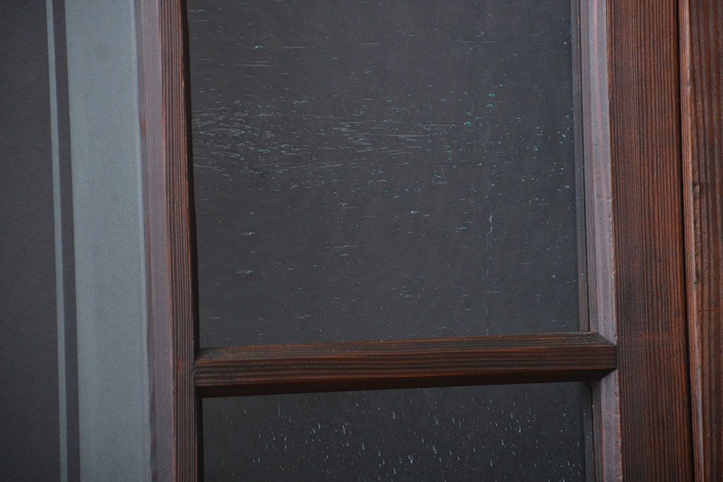 大正ロマン　色ガラス入り幾何学模様の引き戸4枚セット(3)