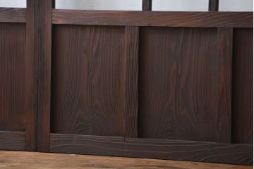 大正ロマン　色ガラス入り幾何学模様の引き戸4枚セット(3)