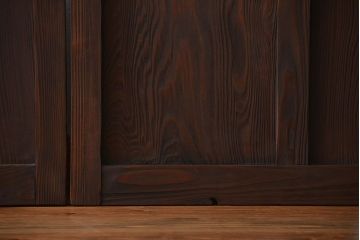 大正ロマン　色ガラス入り幾何学模様の引き戸4枚セット(3)